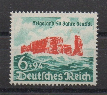 Michel Nr. 750 II *, 1940, 9. August Helgoland seit 50 Jahren deutsch ungebraucht mit Falz.